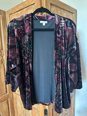 LOFT velvet kimono.
